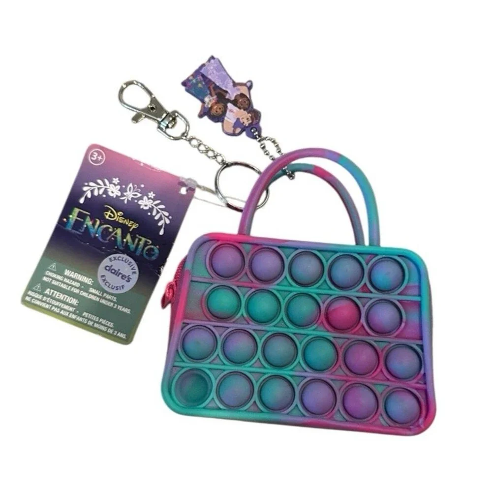 NWT Disney Encanto Claire's Mini Pop It Purse Pink Purple Green Silicone